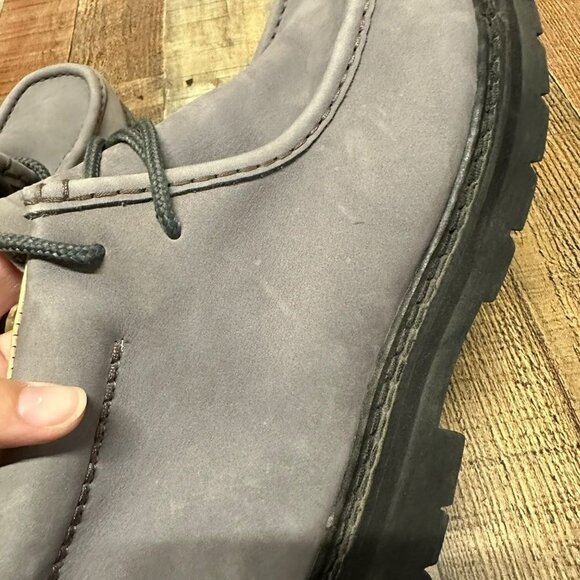 Anca Grey leather ankle boots men's 8.5 - Picture 6 of 10